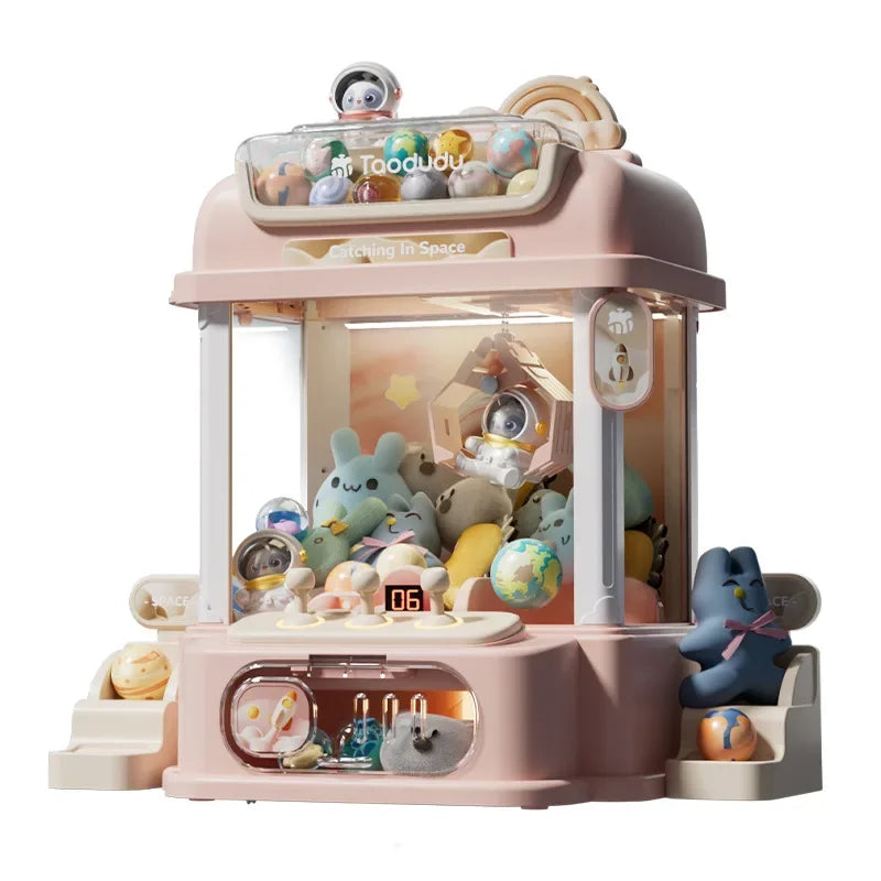 Doll Machine Kids Coin Operated Play Game Mini Claw Catch Toy