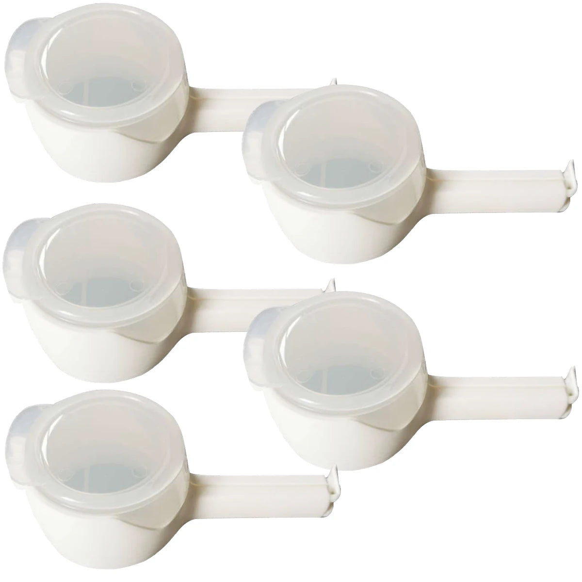 5PCS Sealer Clip With Pour Spouts Food Storage Bag Sealing Clips Plastic Cap Snack Candy Storage Fresh Clamp Kitchen Organizer