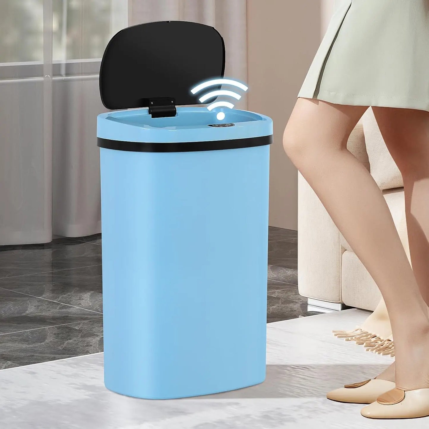 Kitchen Trash Can 50l Garbage Can Automatic Touch Free Garbage Bin