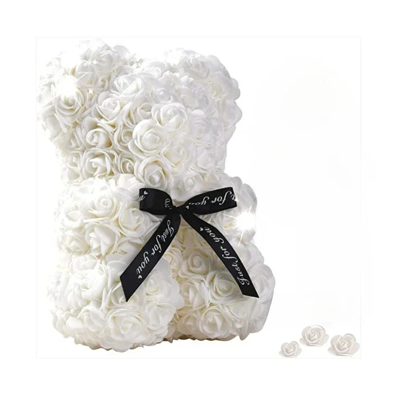 Artificial Flower Eternal Rose Teddy Bear for Gifts & Decorations