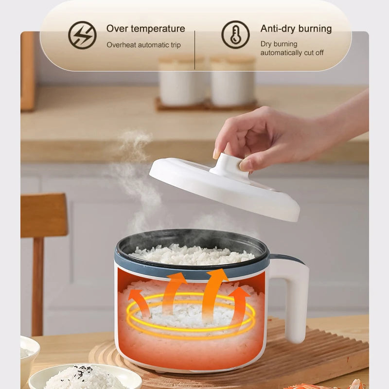 Mini Electric Rice Cooker Household Multicooker Steamer for Kitchen
