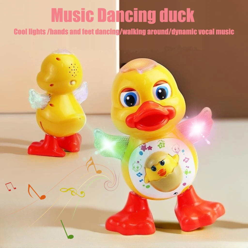 Electric Dancing Duck Funny Blink Eyes Flashing Light Shak Gift