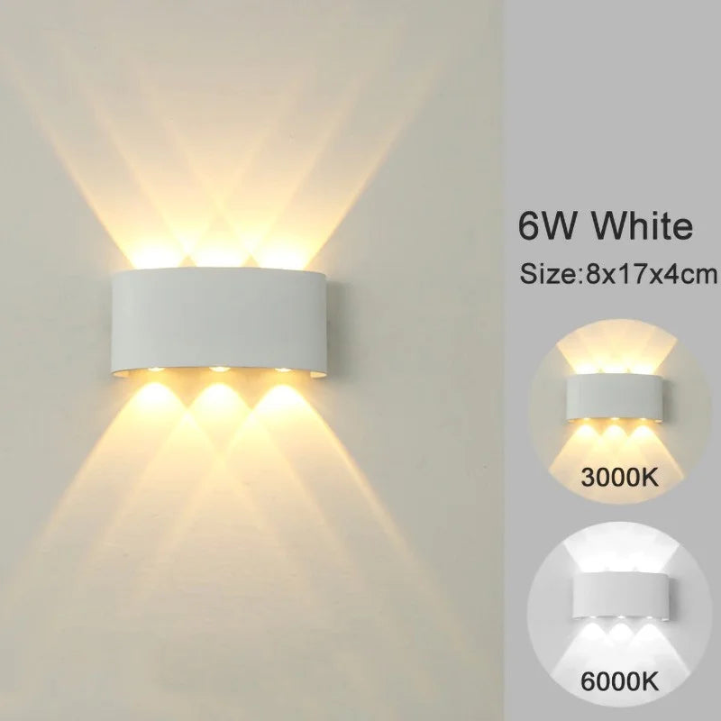 LED Wall Sconces Modern Indoor Outdoor Lamp, White Up Down Wall