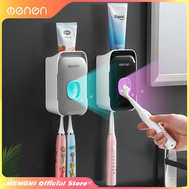Automatic Toothpaste Dispenser Squeezer With Toothbrush Holder