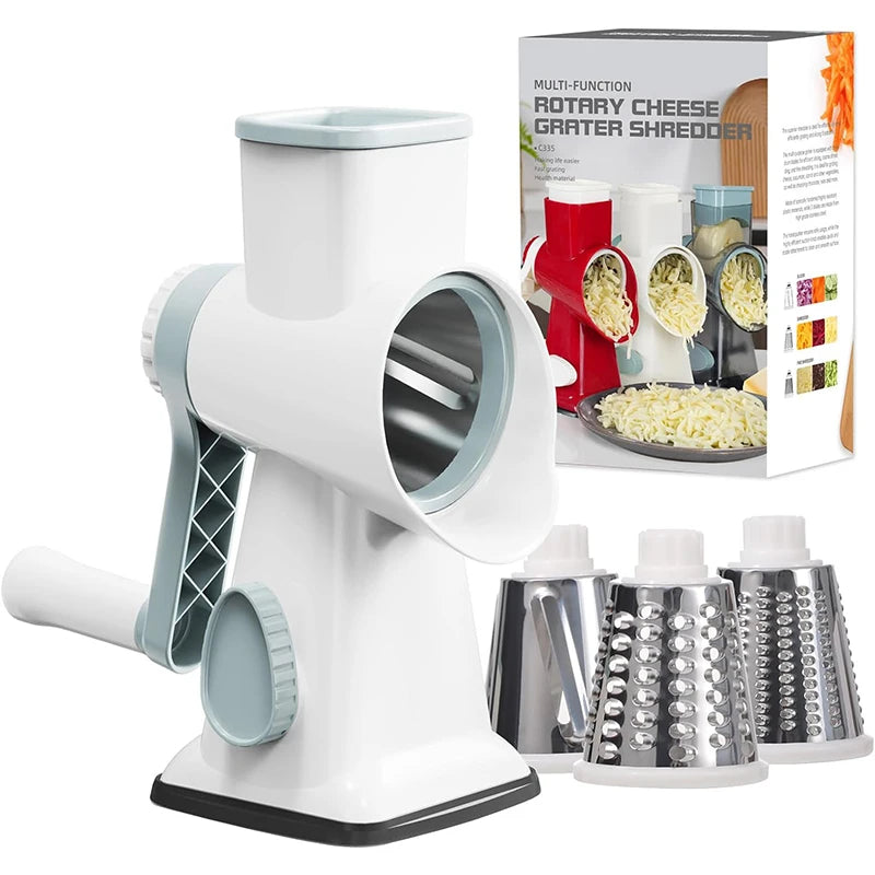 Rotary Cheese Grater Versatile Manual Vegetable Slicer