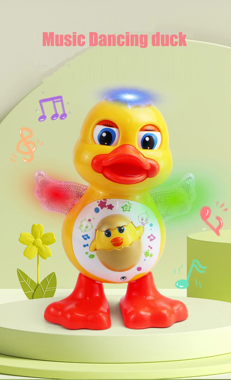 Electric Dancing Duck Funny Blink Eyes Flashing Light Shak Gift