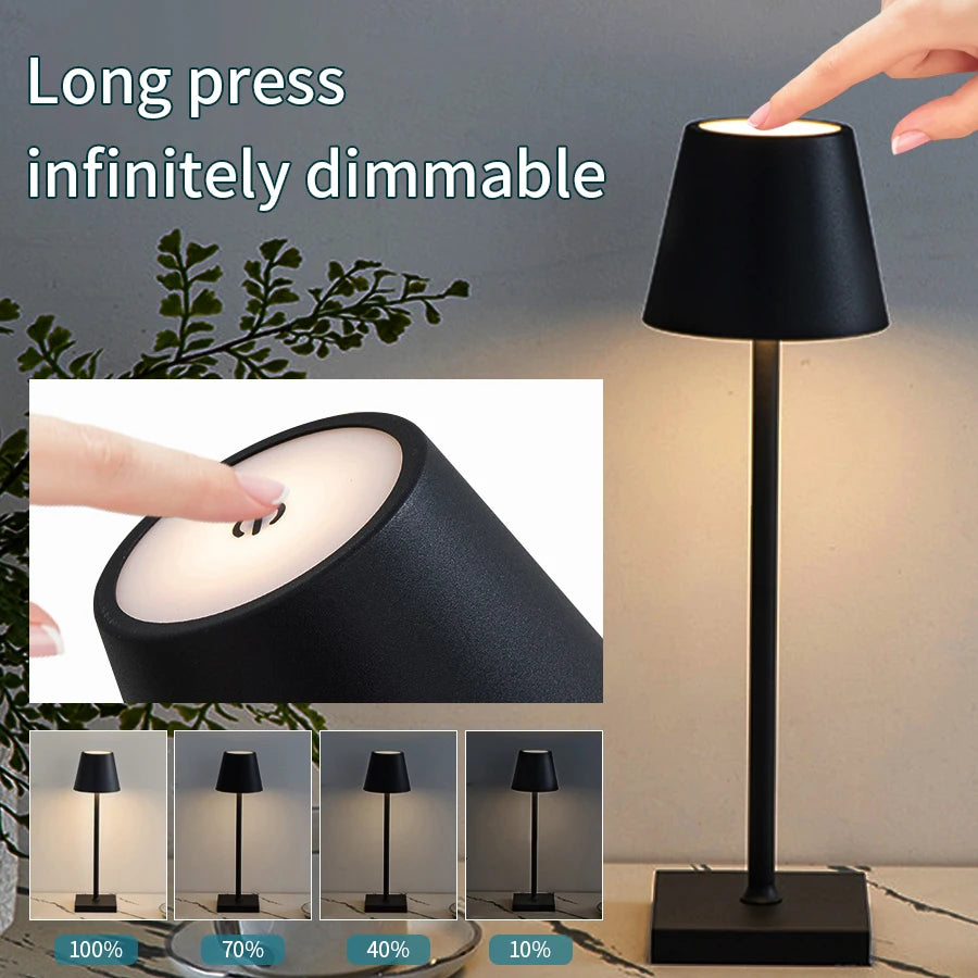 Rechargeable LED Table Lamp Touch Switch Creative Decorative