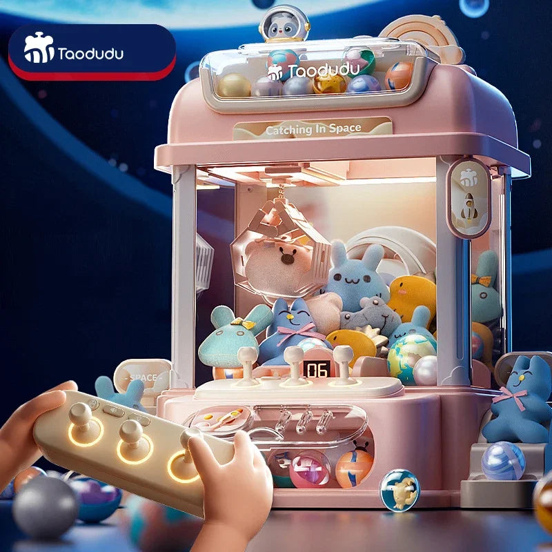 Doll Machine Kids Coin Operated Play Game Mini Claw Catch Toy
