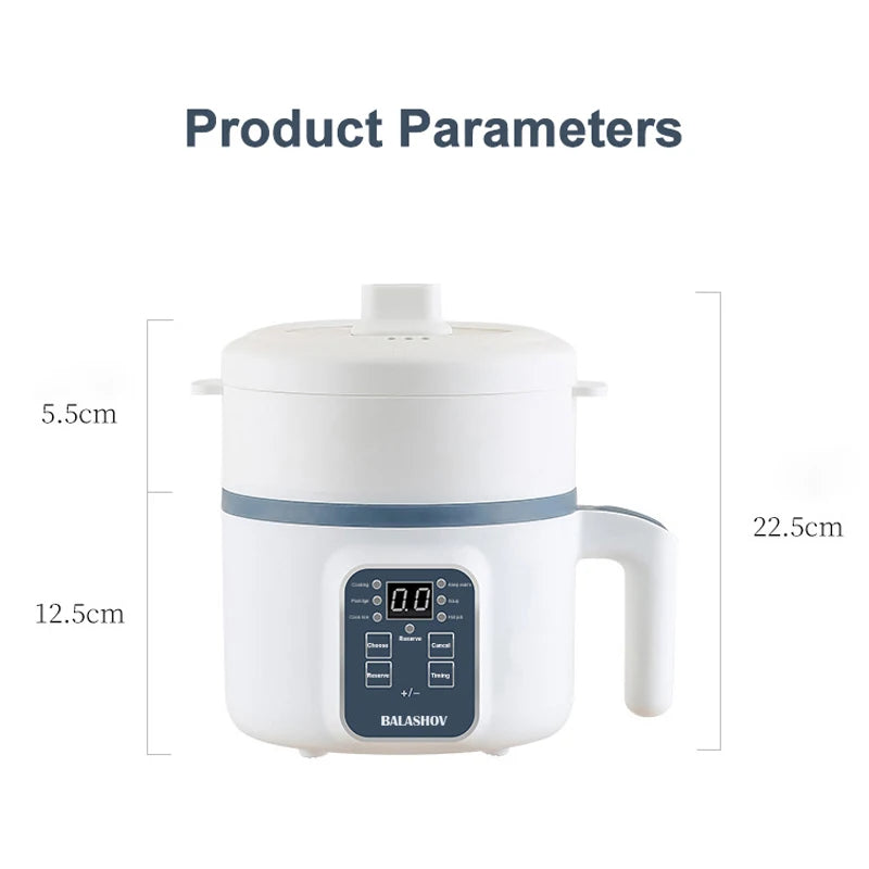 Mini Electric Rice Cooker Household Multicooker Steamer for Kitchen