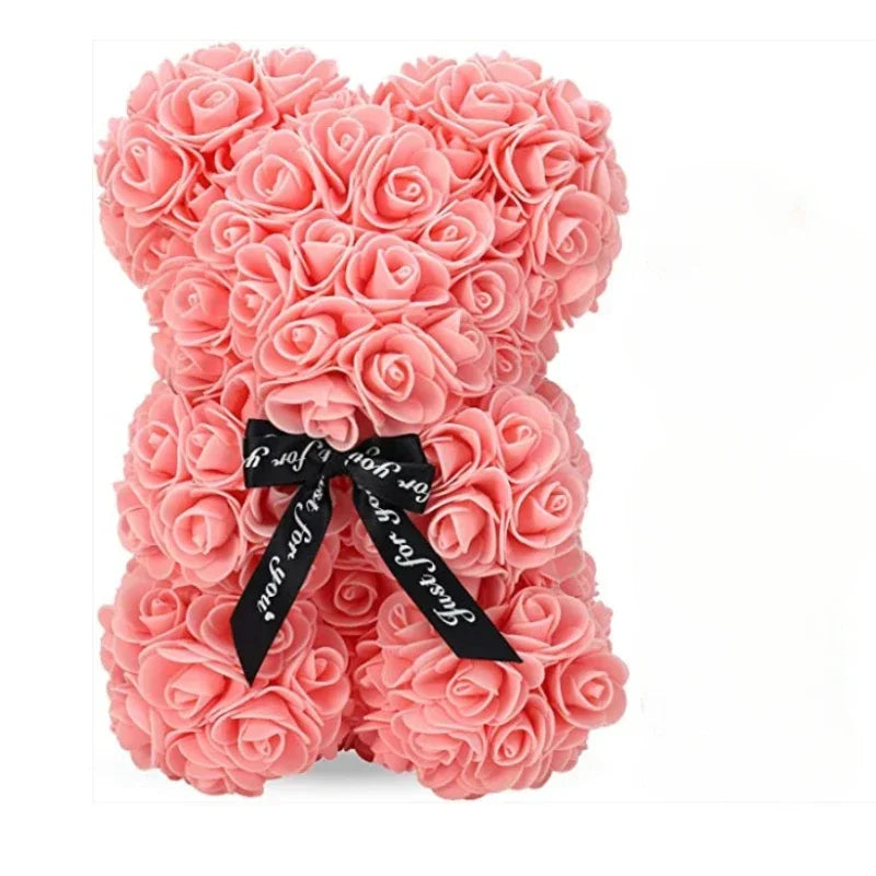 Artificial Flower Eternal Rose Teddy Bear for Gifts & Decorations