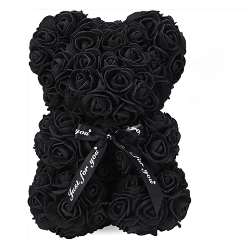 Artificial Flower Eternal Rose Teddy Bear for Gifts & Decorations