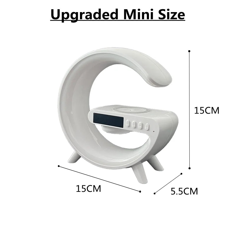 Wireless Charger Pad Stand Speaker TF Card RGB Night Light Lamp