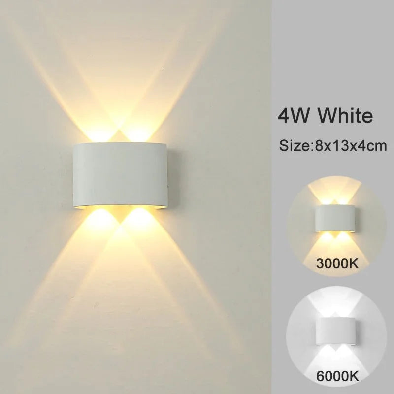 LED Wall Sconces Modern Indoor Outdoor Lamp, White Up Down Wall