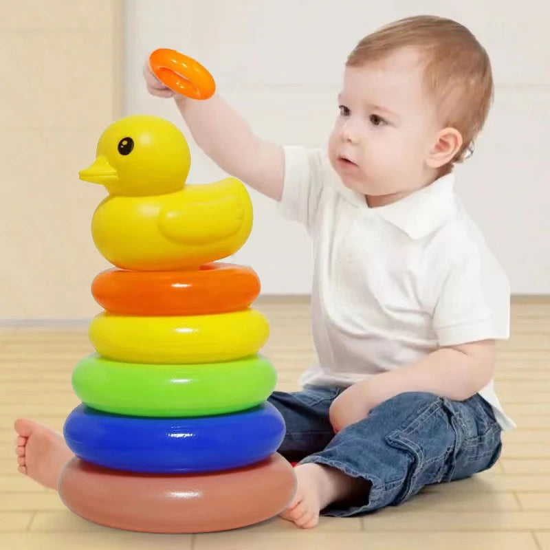 Old Infant Early Learning Rainbow Stacking Toys Puzzl