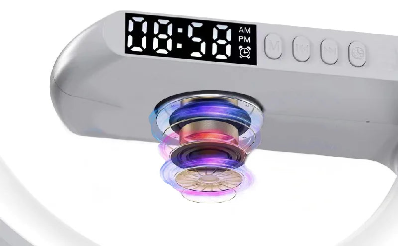 Wireless Charger Pad Stand Speaker TF Card RGB Night Light Lamp