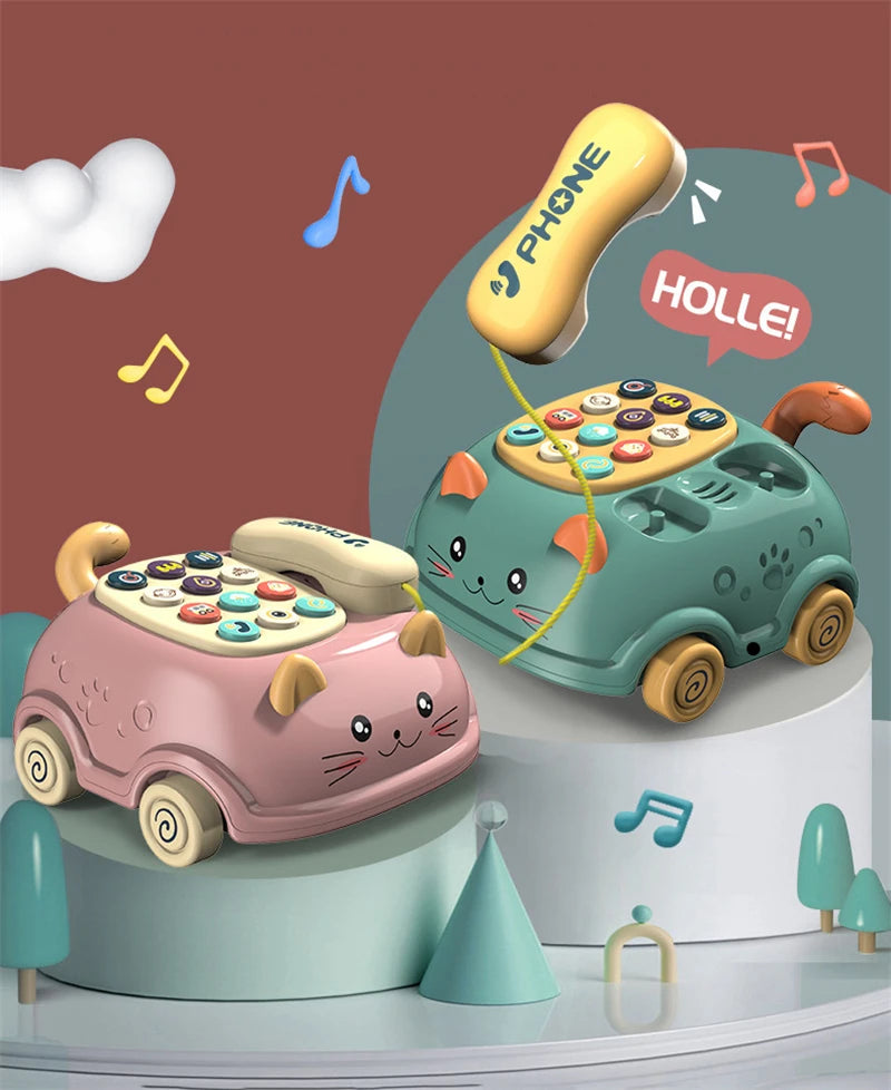 Baby toys months Montessori Musical Piano Phone Toys For Baby Girl