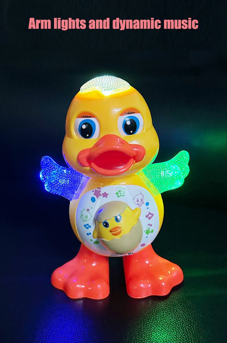 Electric Dancing Duck Funny Blink Eyes Flashing Light Shak Gift