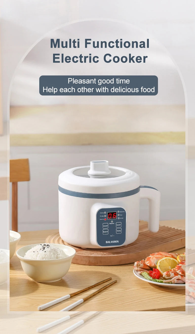 Mini Electric Rice Cooker Household Multicooker Steamer for Kitchen
