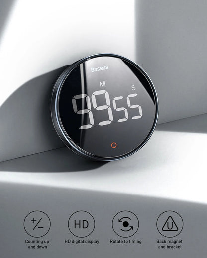 Baseus Digital Kitchen Timer Magnetic Countdown Alarm Clock