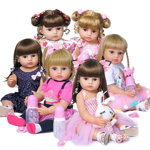 Full Body Soft Silicone Popular Sweet Face Reborn Toddler Baby Girl Doll