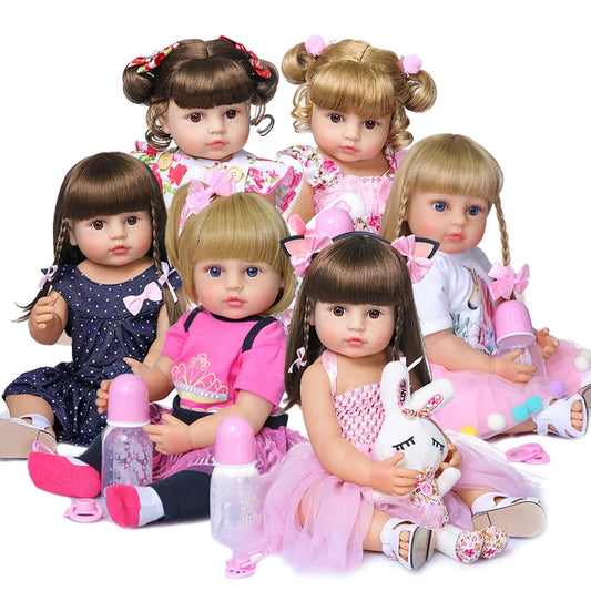 Full Body Soft Silicone Popular Sweet Face Reborn Toddler Baby Girl Doll