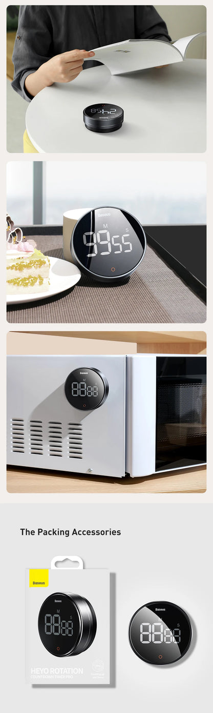 Baseus Digital Kitchen Timer Magnetic Countdown Alarm Clock