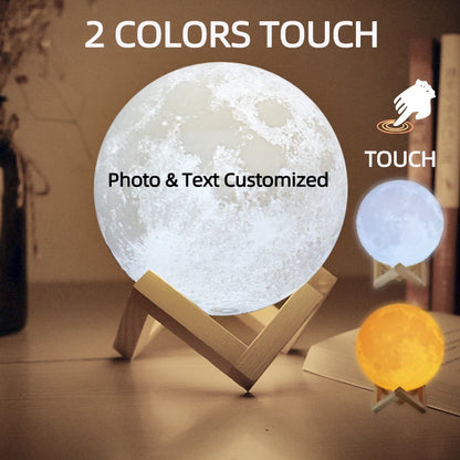 Printing Moon Lamp Customized Photo Text Night Light USB Rechargeable