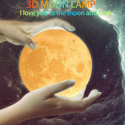 Printing Moon Lamp Customized Photo Text Night Light USB Rechargeable