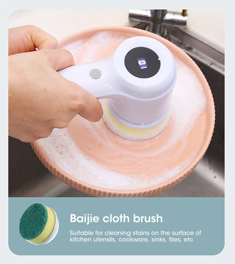 Electric Spin Scrubber, Bathroom Cordless Cleaning Brush