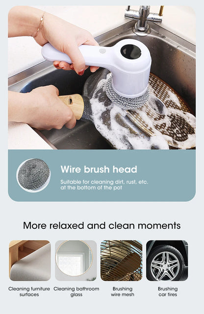 Electric Spin Scrubber, Bathroom Cordless Cleaning Brush