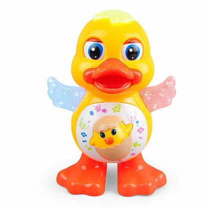 Electric Dancing Duck Funny Blink Eyes Flashing Light Shak Gift