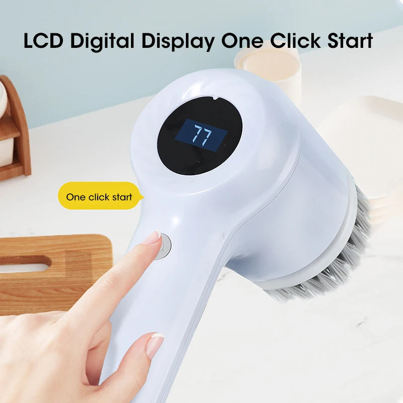 Electric Spin Scrubber, Bathroom Cordless Cleaning Brush