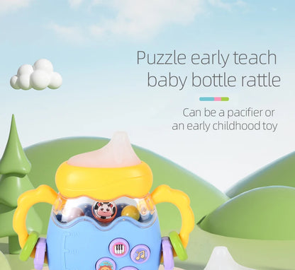 Baby Bottle Toy Education Early Education Music Rattle Can Bite Gums
