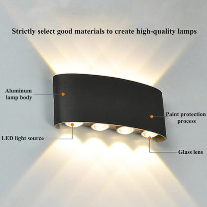 LED Wall Sconces Modern Indoor Outdoor Lamp, White Up Down Wall