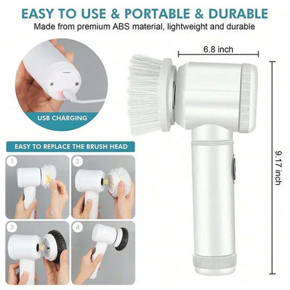 Electric Spin Scrubber, Bathroom Cordless Cleaning Brush