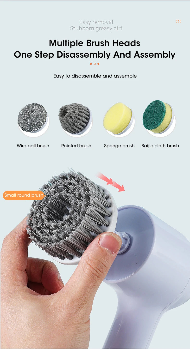 Electric Spin Scrubber, Bathroom Cordless Cleaning Brush