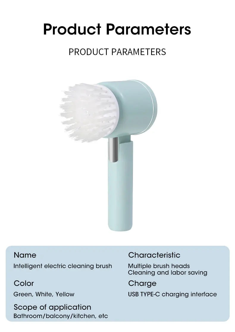 Electric Spin Scrubber, Bathroom Cordless Cleaning Brush