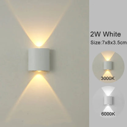 LED Wall Sconces Modern Indoor Outdoor Lamp, White Up Down Wall