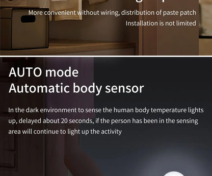 LED Under Cabinet Lights Motion Sensor Night Light Smart Lamp