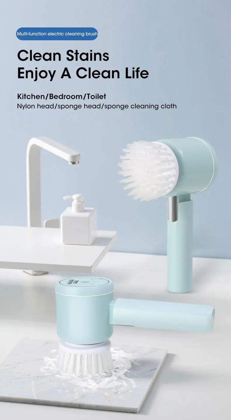 Electric Spin Scrubber, Bathroom Cordless Cleaning Brush
