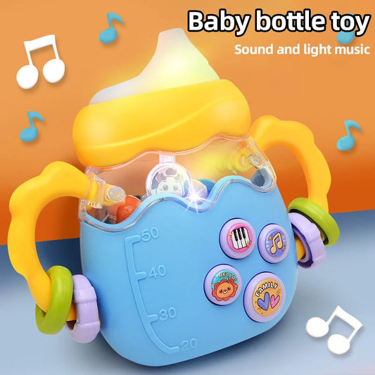 Baby Bottle Toy Education Early Education Music Rattle Can Bite Gums