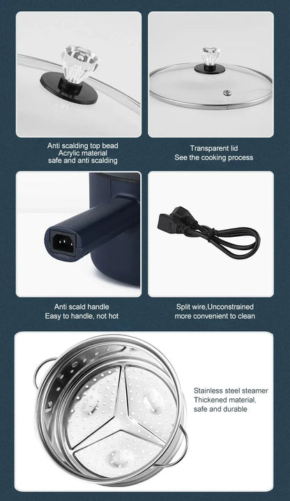 Mini Electric Cooker Multi-Function All-In-One Pot Single Double Layer