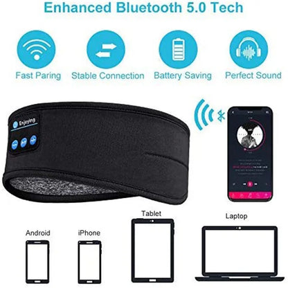 Bluetooth Earphones Sports Sleeping Headband Elastic Wireless