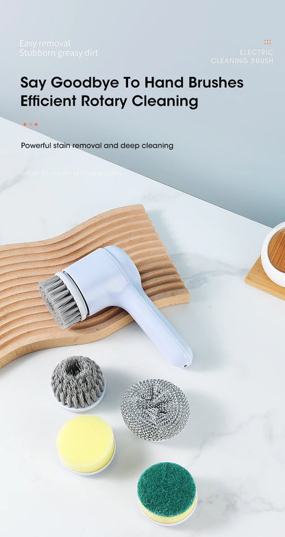 Electric Spin Scrubber, Bathroom Cordless Cleaning Brush