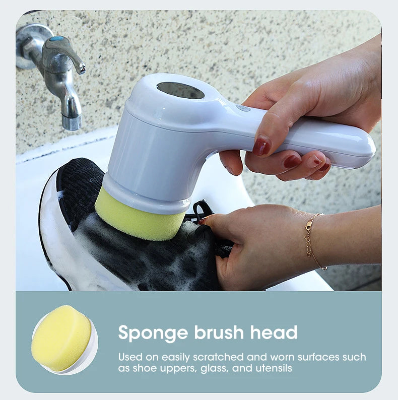 Electric Spin Scrubber, Bathroom Cordless Cleaning Brush