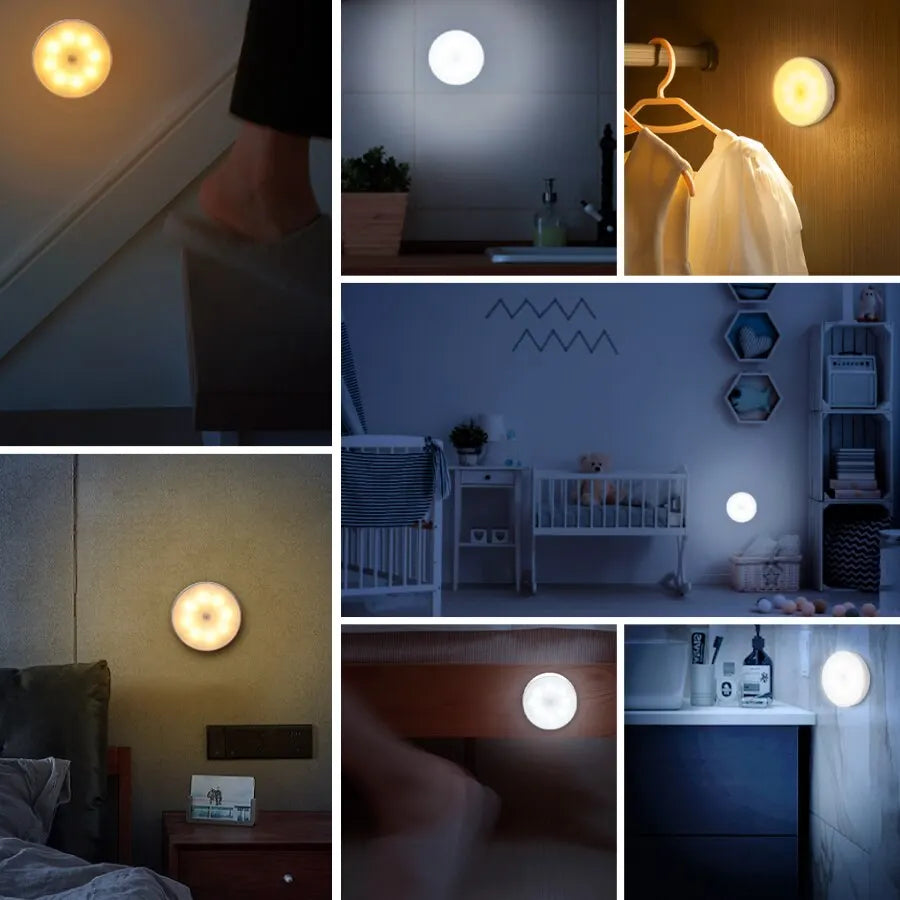 LED Under Cabinet Lights Motion Sensor Night Light Smart Lamp