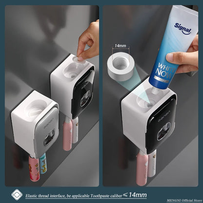 Automatic Toothpaste Dispenser Squeezer With Toothbrush Holder