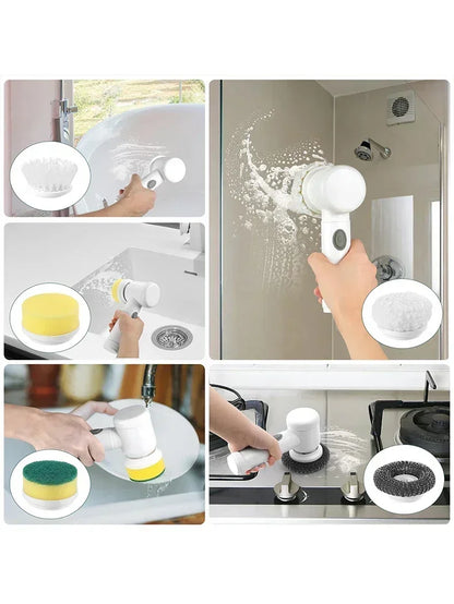 Electric Spin Scrubber, Bathroom Cordless Cleaning Brush