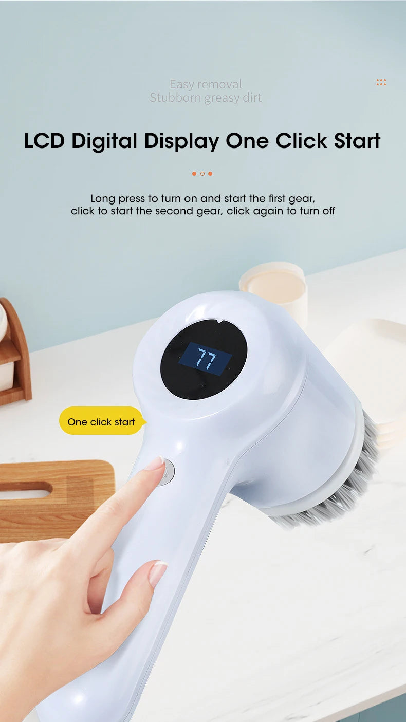 Electric Spin Scrubber, Bathroom Cordless Cleaning Brush