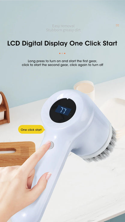 Electric Spin Scrubber, Bathroom Cordless Cleaning Brush